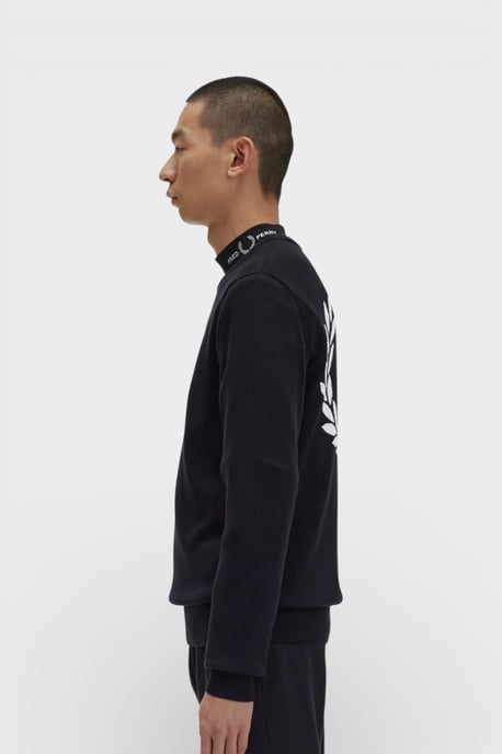 Fred Perry Lorbeerkranz Grafik-Pullover - Schwarz - Image 5