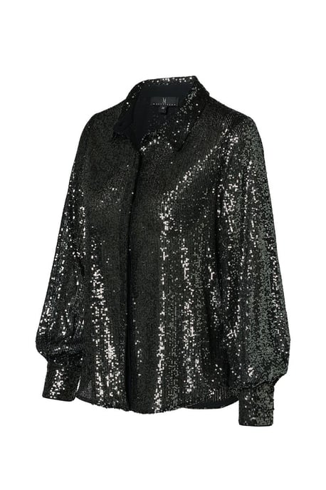 Kirschbluse in dunklem Metallic - Image 4