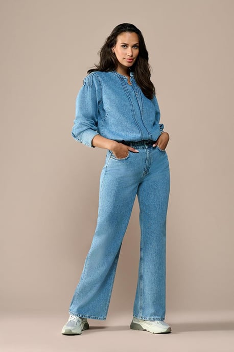 Nina Jeansbluse, Denimblau - Image 2
