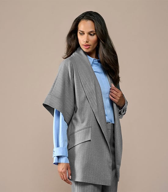 Roseline Lurex Blazer Grau - Image 6