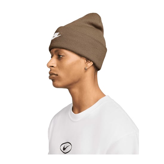 Nike - "Futura Peak" Mütze für Herren/Damen Unisex (Mosswood Braun/Weiß) - Image 3