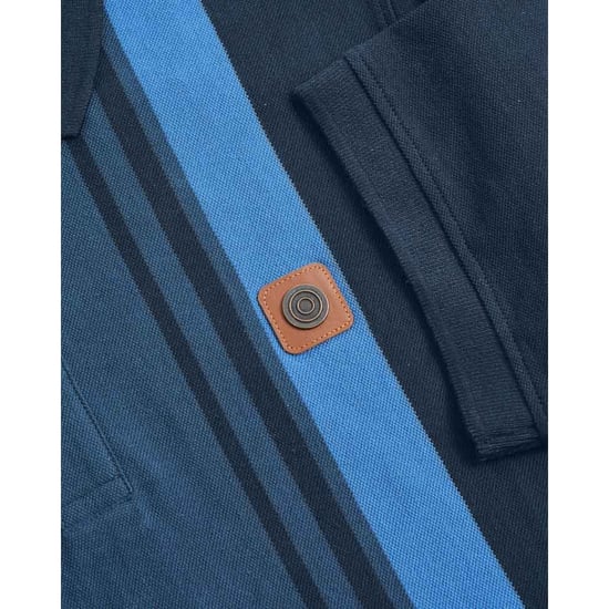 Lambretta - "SS25" Poloshirt für Herren (Marine/Mondbeschienener Ozean) - Image 5