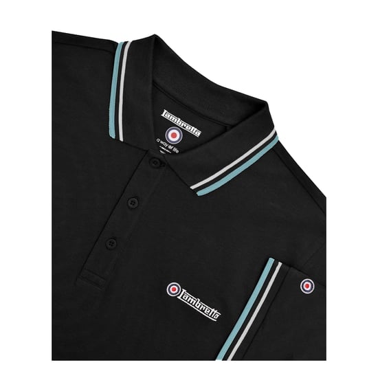 Lambretta - Poloshirt für Herren (Schwarz/Steingrau/Rauchblau) - Image 4