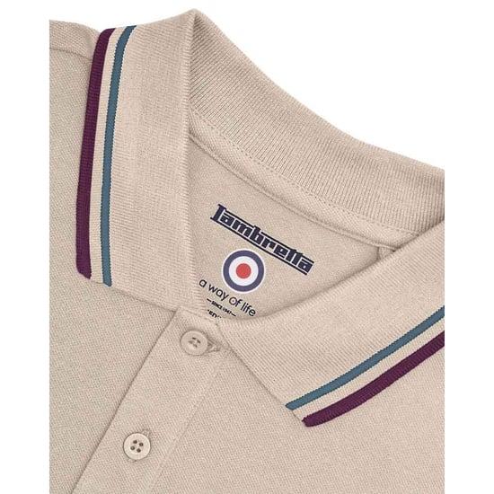 Lambretta - Poloshirt für Herren (Steinfarben/Mond/Ozean/Winterblüte) - Image 3