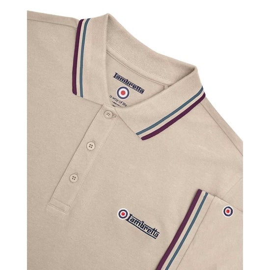 Lambretta - Poloshirt für Herren (Steinfarben/Mond/Ozean/Winterblüte) - Image 5