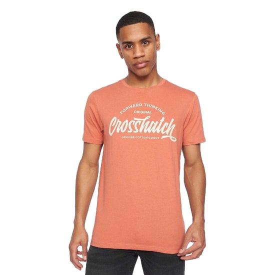 Crosshatch - "Brandax" T-Shirt für Herren (5er-Pack) (Marine/Orange/Schwarz/Grau meliert/Grau meliert/Weiß/Weiß) - Image 2