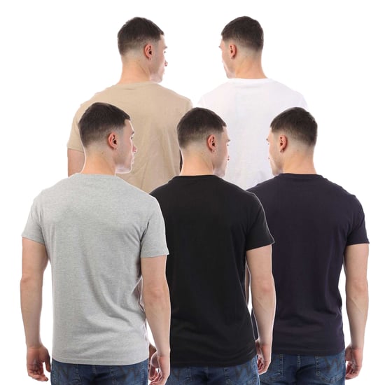Duck and Cover - "Frankinz" T-Shirt für Herren (5er-Pack) (Schwarz/Grau/Weiß/Beige) - Image 2