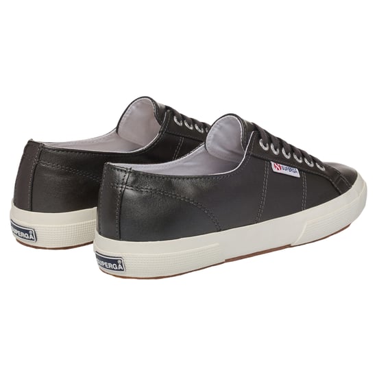 Superga - Damen Sneaker "2750", Metallic, Leder (Silber metallic/Naturweiß) - Image 2