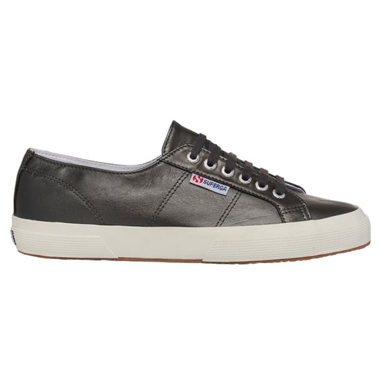 Superga - Damen Sneaker "2750", Metallic, Leder (Silber metallic/Naturweiß) - Image 4