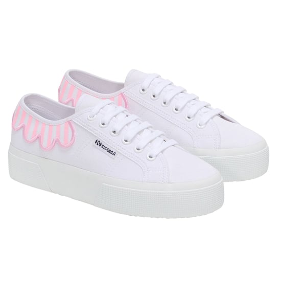 Superga - Herren/Damen Unisex Sneaker "3740 Leggera", Schirm (Rosa Blumenstrauß/Weiß) - Image 3