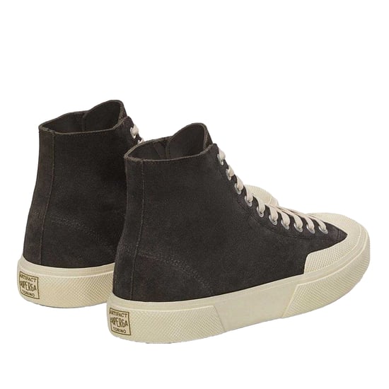 Superga - "2433 Works Flesh Out" High Top Turnschuhe für Herren, Wildleder (Vulkangrau/Naturweiß) - Image 2