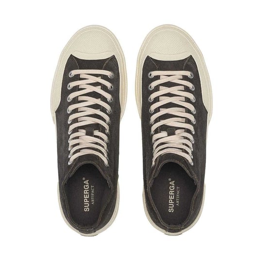 Superga - "2433 Works Flesh Out" High Top Turnschuhe für Herren, Wildleder (Vulkangrau/Naturweiß) - Image 3