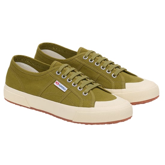Superga - Herren/Damen Unisex Sneaker "2390 Military" (Militärgrün/Naturweiß) - Image 1