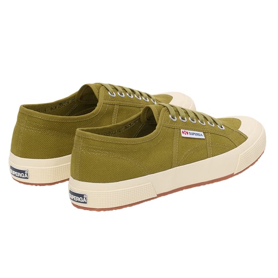 Superga - Herren/Damen Unisex Sneaker "2390 Military" (Militärgrün/Naturweiß) - Image 2