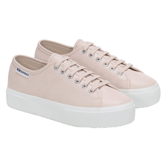 Superga - Damen Sneaker "3740 Leggera", Vegan, Getrommelt (Beige/Kristall) - Image 3