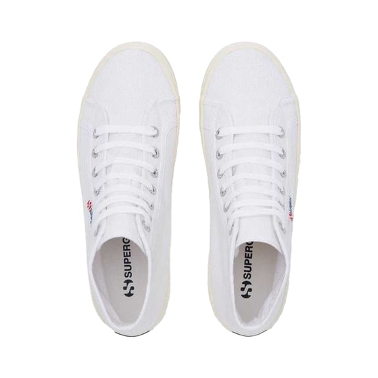 Superga - "2341 Alpina Shiny Gum" High Top Turnschuhe für Herren/Damen Unisex (Weiß/Glänzendes Grauweiß) - Image 3