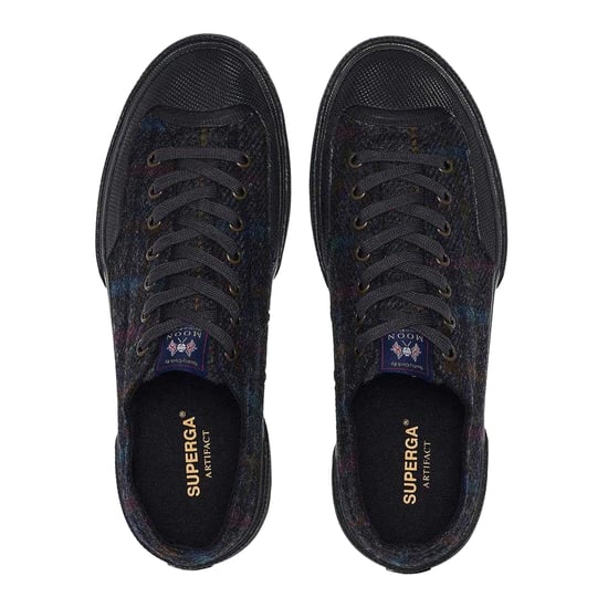 Superga - "2432 Works" Patchwork Sneaker für Herren/Damen Unisex, Wolle (Marine/Honigbraun/Grau) - Image 3