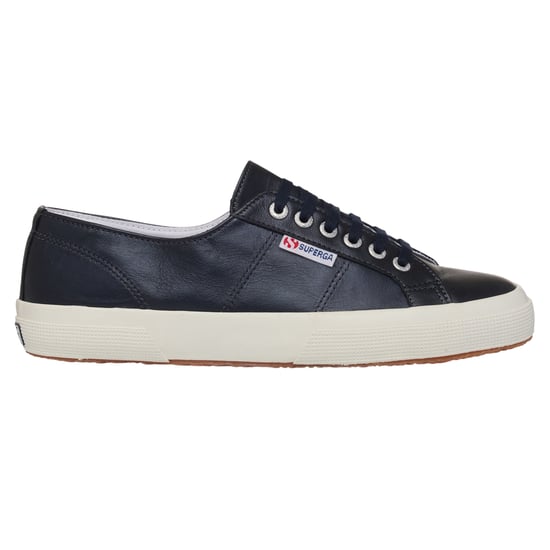 Superga - Damen Sneaker "2750", Metallic, Leder (Schwarz metallic/Naturweiß) - Image 4