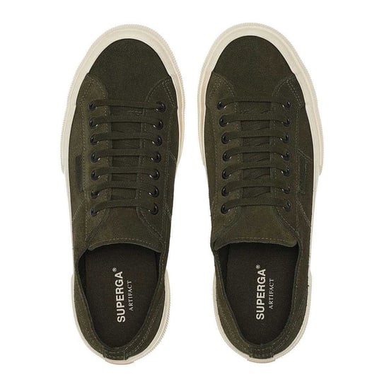 Superga - "OG Flesh Out" Sneaker für Herren/Damen Unisex, Wildleder (Akademie Grün/Naturweiß) - Image 3