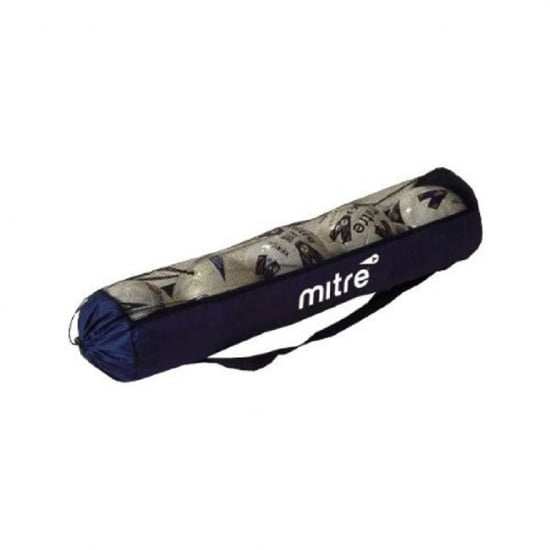 Mitre - Fußballtasche, Schlauchförmig, 5 Bälle (Marineblau) - Image 1