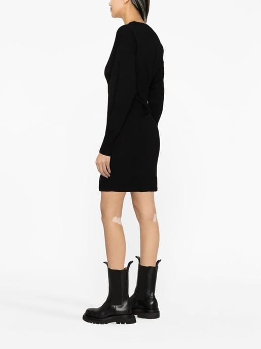 Schwarzes Wollmischkleid - Image 2