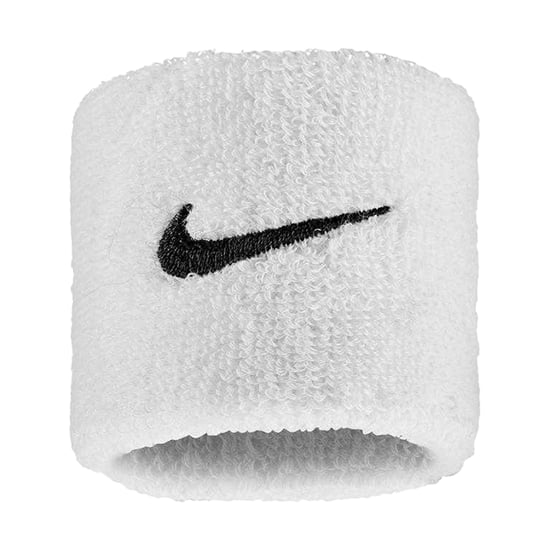 Nike - "Classic" Armband, Swoosh (2er-Pack) (Weiß/Schwarz) - Image 2