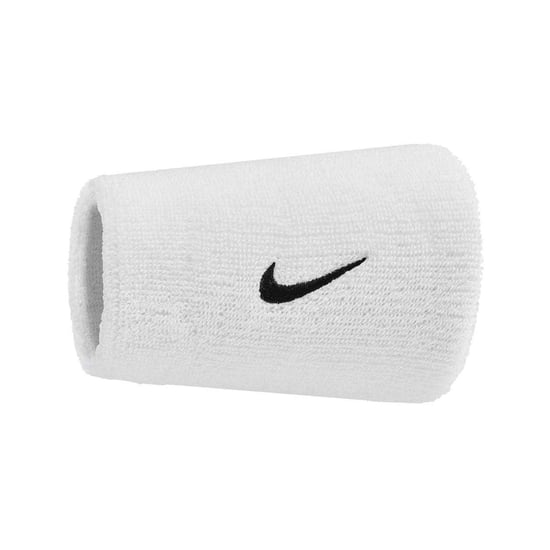 Nike - "Classic" Schweißband, Doppelbreit, Swoosh (Schwarz/Weiß) - Image 2