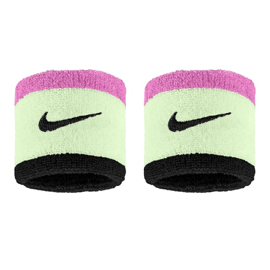 Nike - Armband, Swoosh (2er-Pack) (Volt Farbe/Pink/Schwarz) - Image 1