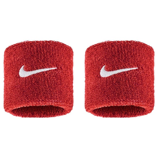 Nike - "Classic" Armband, Swoosh (2er-Pack) (Rot/Weiß) - Image 1