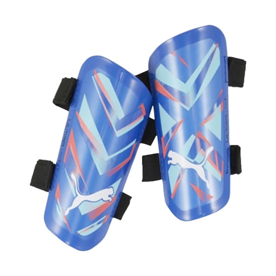 Puma - Schienbeinschutz "Ultra Light", Doppelriemen (Blau/Minzgrün) - Image 1