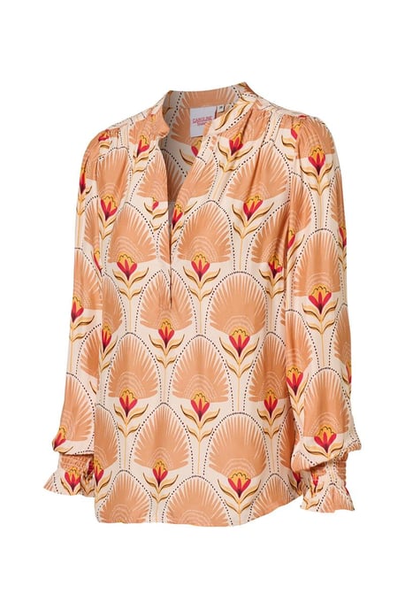 Caroline Tensen Malmö Bluse Sand/Mehrfarbig - Image 3