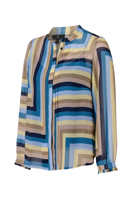 Ines Bluse mit Print, Blau/Mehrfarbig - Image 5