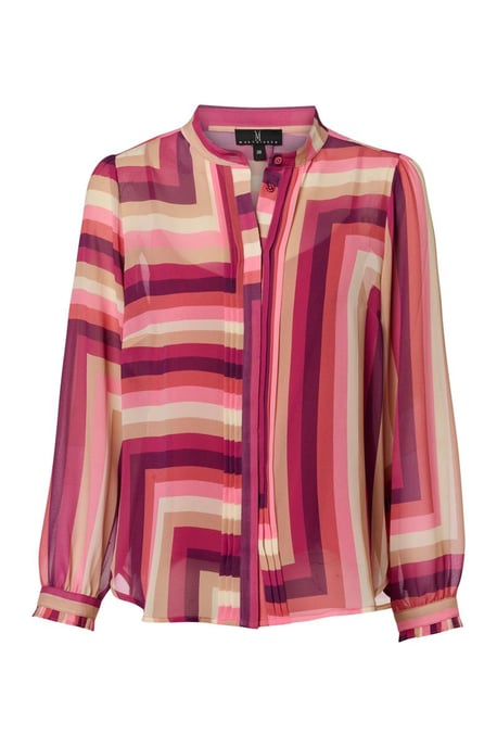 Ines bedruckte Bluse Hellbeere / Mehrfarbig - Image 2