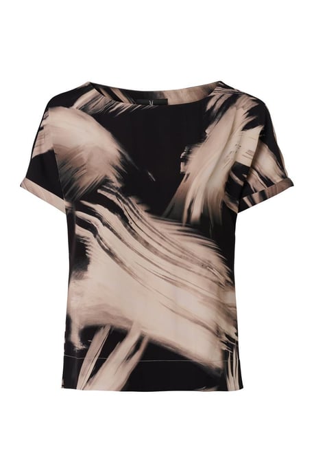 Macy Print Top Schwarz/Cremeweiß - Image 3