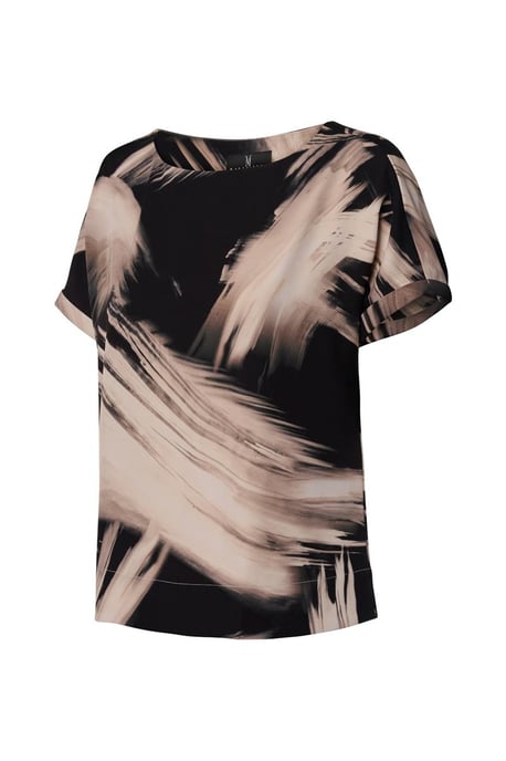 Macy Print Top Schwarz/Cremeweiß - Image 4