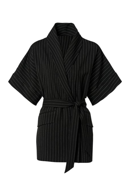 Roseline Kimono Blazer Schwarz/Weiß - Image 2