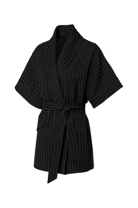 Roseline Kimono Blazer Schwarz/Weiß - Image 3