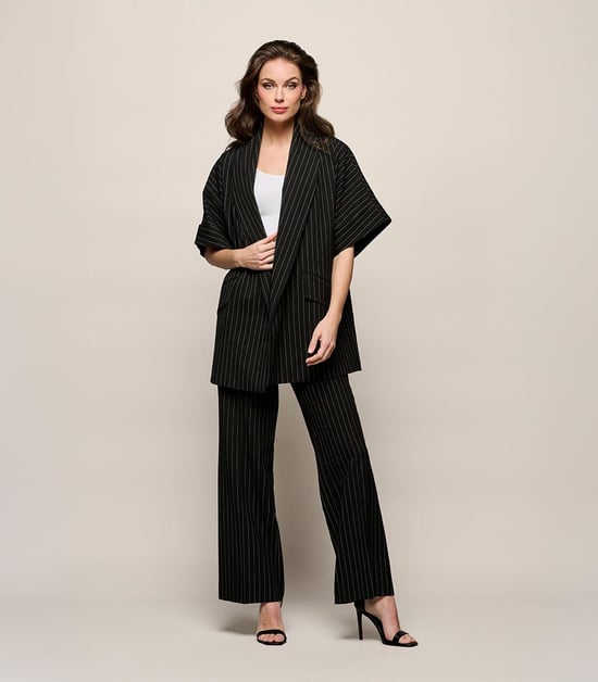 Roseline Kimono Blazer Schwarz/Weiß - Image 6