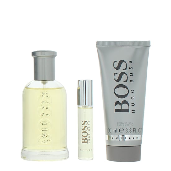 Hugo Boss Bottled Eau de Toilette 100ml, Eau de Toilette 10ml + Duschgel 100ml Geschenkset für Ihn - Image 2