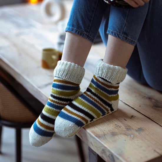 1 Paar Damen Chunky Fair Isle Mokassinsocken mit rutschfester Sohle - Warme Wintersocken - Image 3