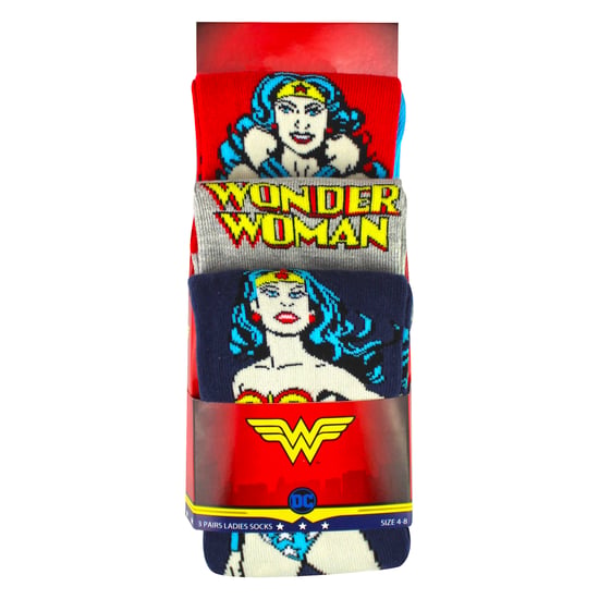 3 Paar Damen Baumwoll-Socken mit Wonder Woman-Muster - Bequeme Socken - Image 2