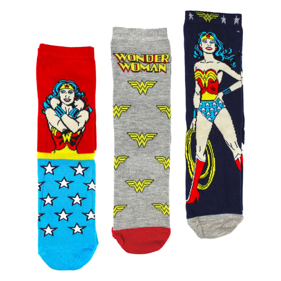 3 Paar Damen Baumwoll-Socken mit Wonder Woman-Muster - Bequeme Socken - Image 3