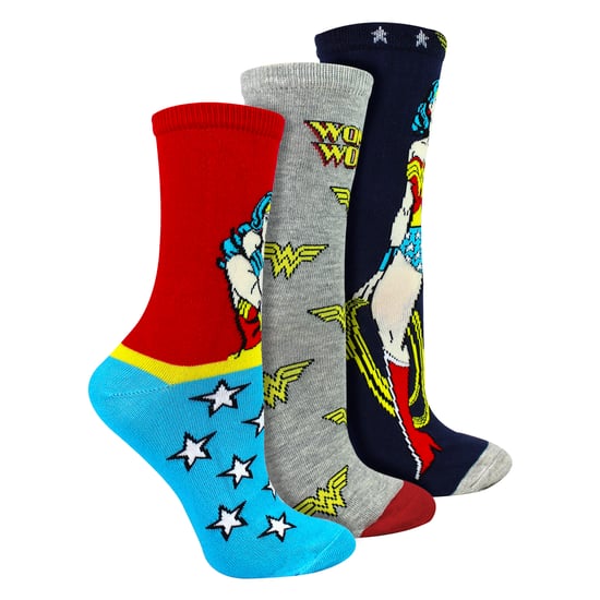 3 Paar Damen Baumwoll-Socken mit Wonder Woman-Muster - Bequeme Socken - Image 4