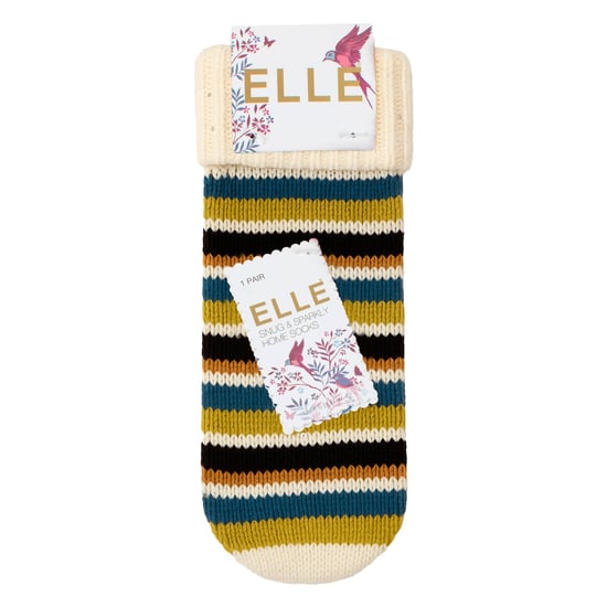1 Paar Damen Chunky Fair Isle Mokassinsocken mit Grip - Warme Wintersocken - Image 2