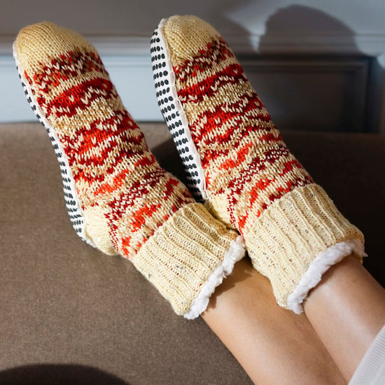 1 Paar Damen Chunky Fair Isle Mokassinsocken mit Grip - Warme Wintersocken - Image 5