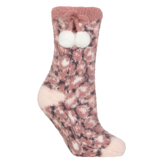 1 Paar Damen Sherpa gefütterte Anti-Rutsch-Socken - Warm Weich Gemütlich Rutschfest Komfort - Image 1