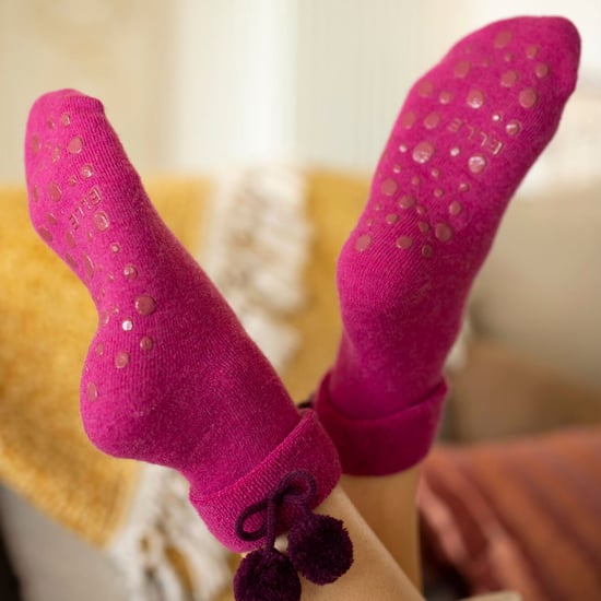 1 Paar Damen Wolle-Mix Slipper-Socken mit Pom Pom - Warm, weich, gemütlich, komfortabel - Image 4