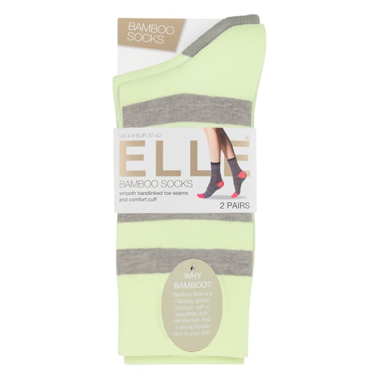 2er Pack Damensocken aus Bambus - Gestreift und Unifarben - Weich und Atmungsaktiv für den Alltag - Image 2