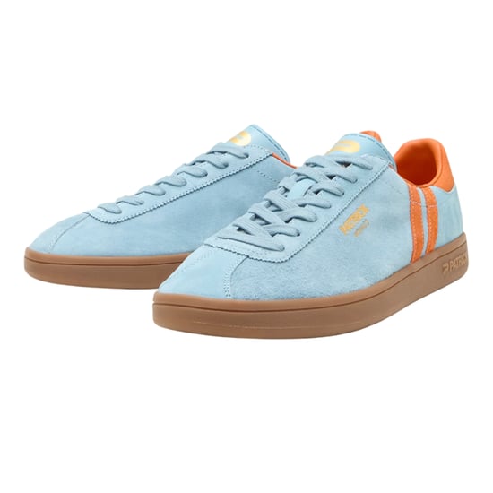 Patrick - "Monaco" Sneaker für Herren, Wildleder, Cupsohle (Hellblau/Orange) - Image 3