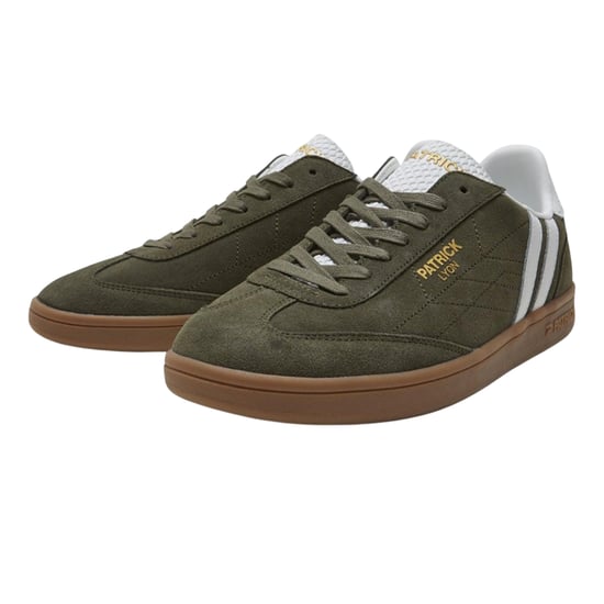 Patrick - "Lyon" Sneaker für Herren, Wildleder, Cupsohle (Oliv/Gummi Rosa) - Image 4